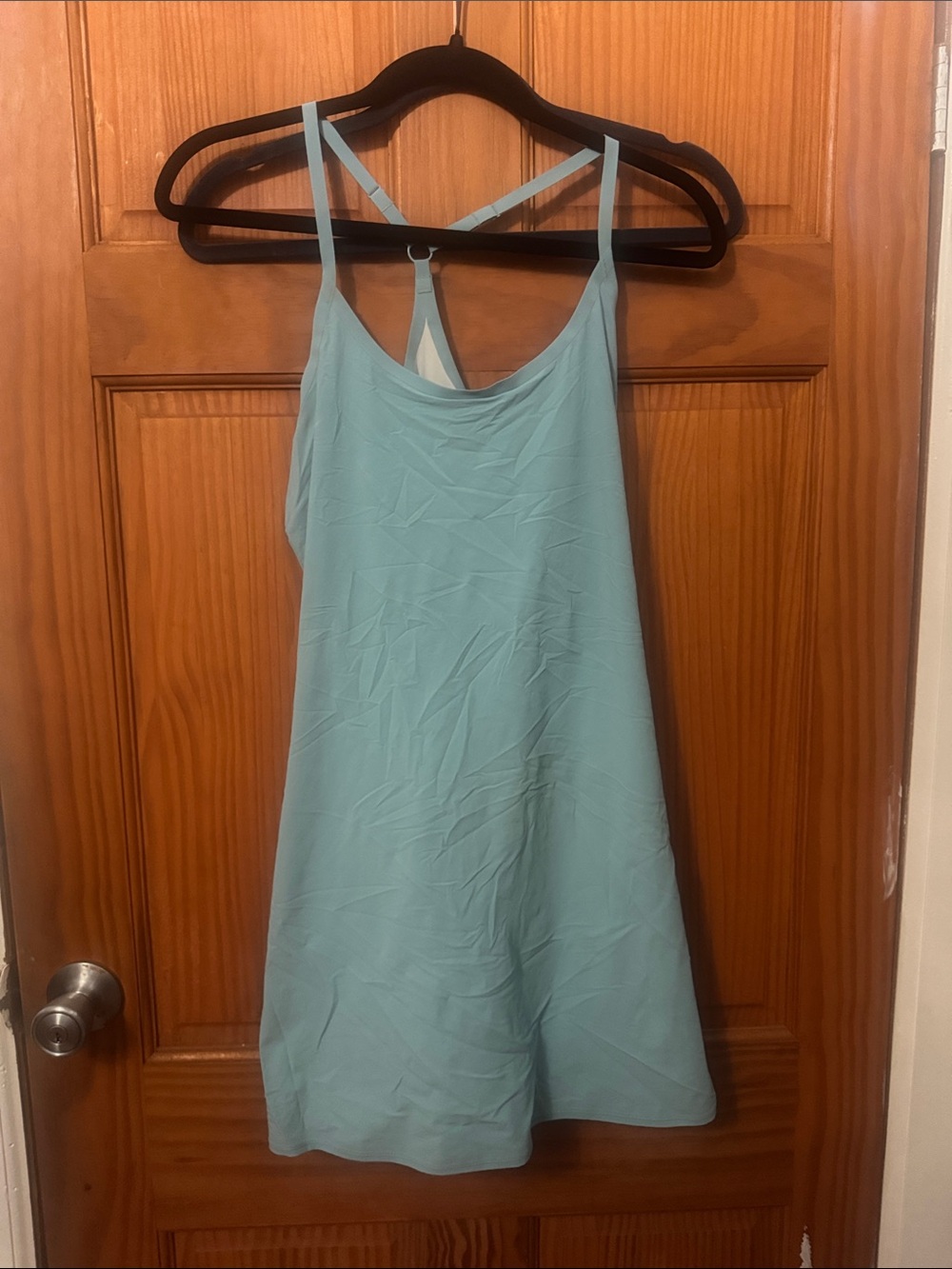 Outdoor Voices Aqua Mini Slip Dress with Ring Back
